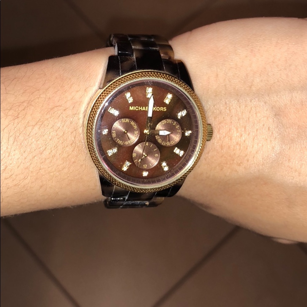 Michael Kors tortoise watch